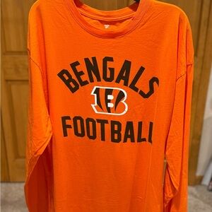 Fanatics Bengals Football Crewneck Tee with Team Logo